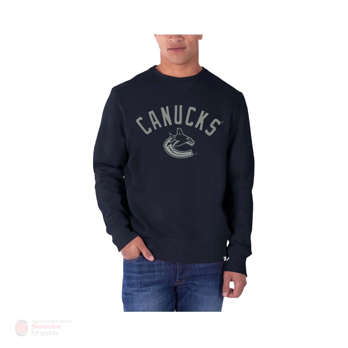 Vancouver Canucks 47 Brand Cross Check Crewneck Mens Sweater