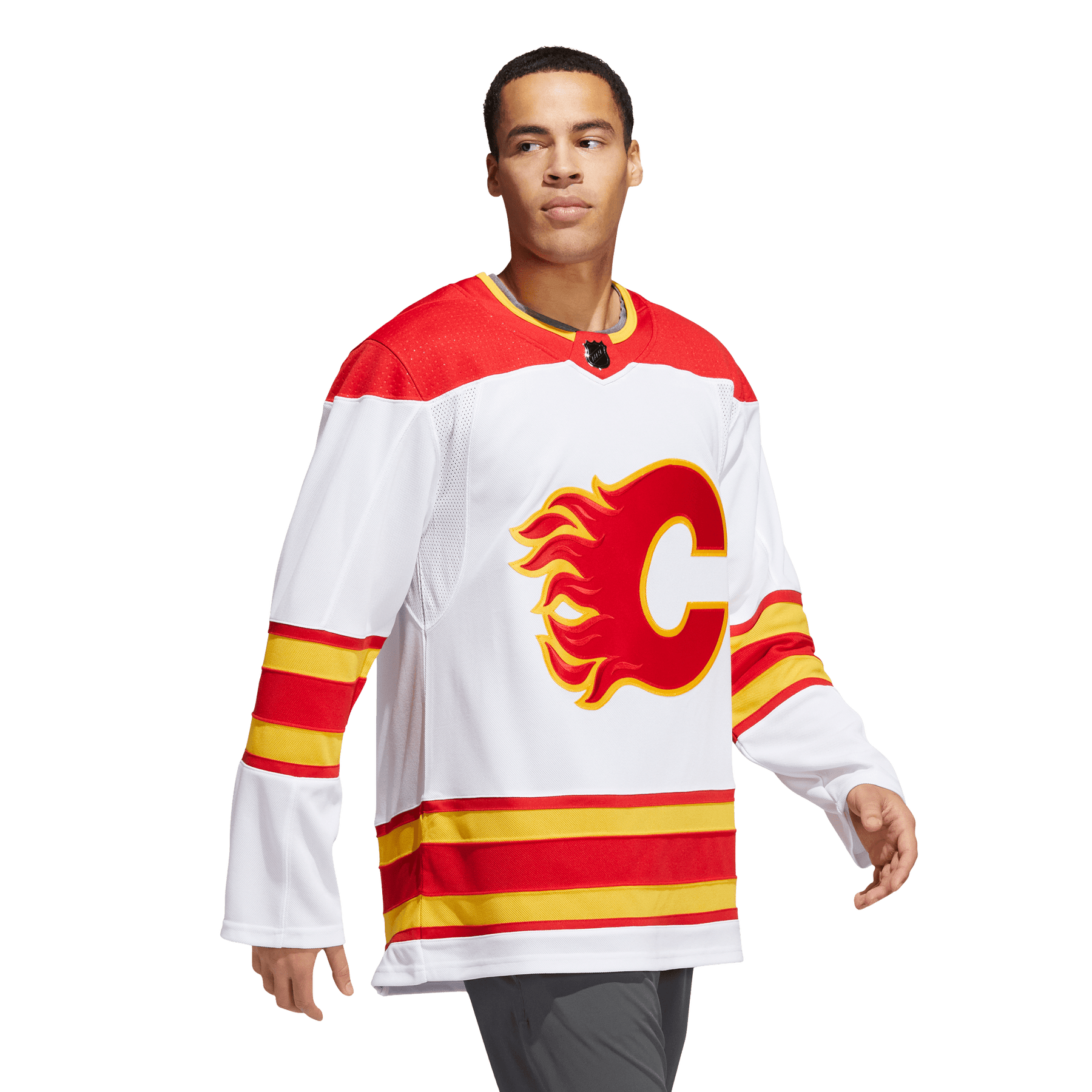 Calgary flames retro white jersey sales