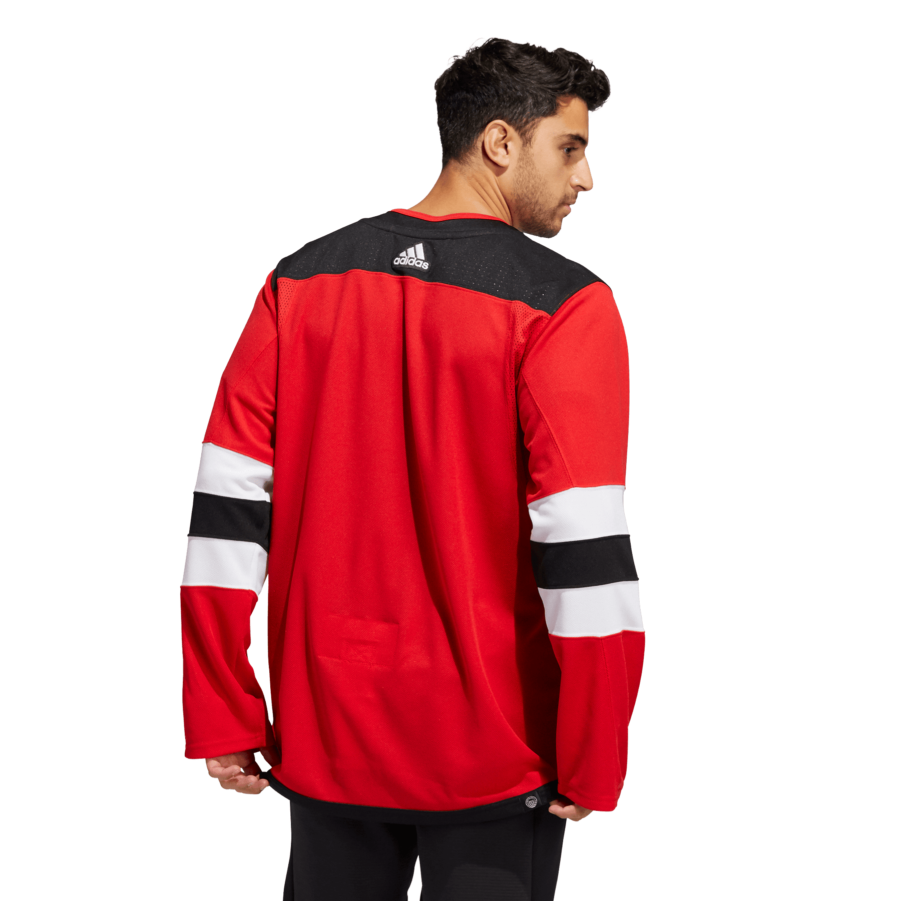 New Jersey Devils Home Adidas PrimeGreen Senior Jersey Red / 46