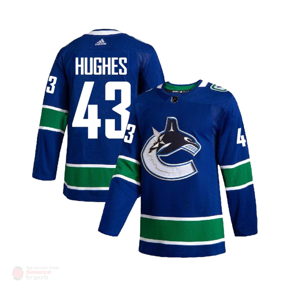 Vancouver Canucks Home Adidas Authentic Senior Jersey - Quinn Hughes