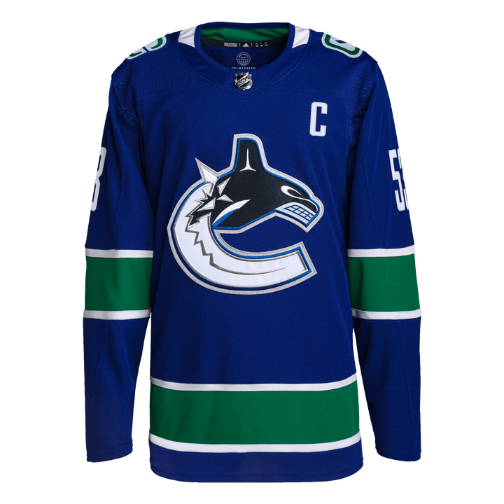 Vancouver Canucks Home Adidas PrimeGreen Senior Jersey Bo Horvat