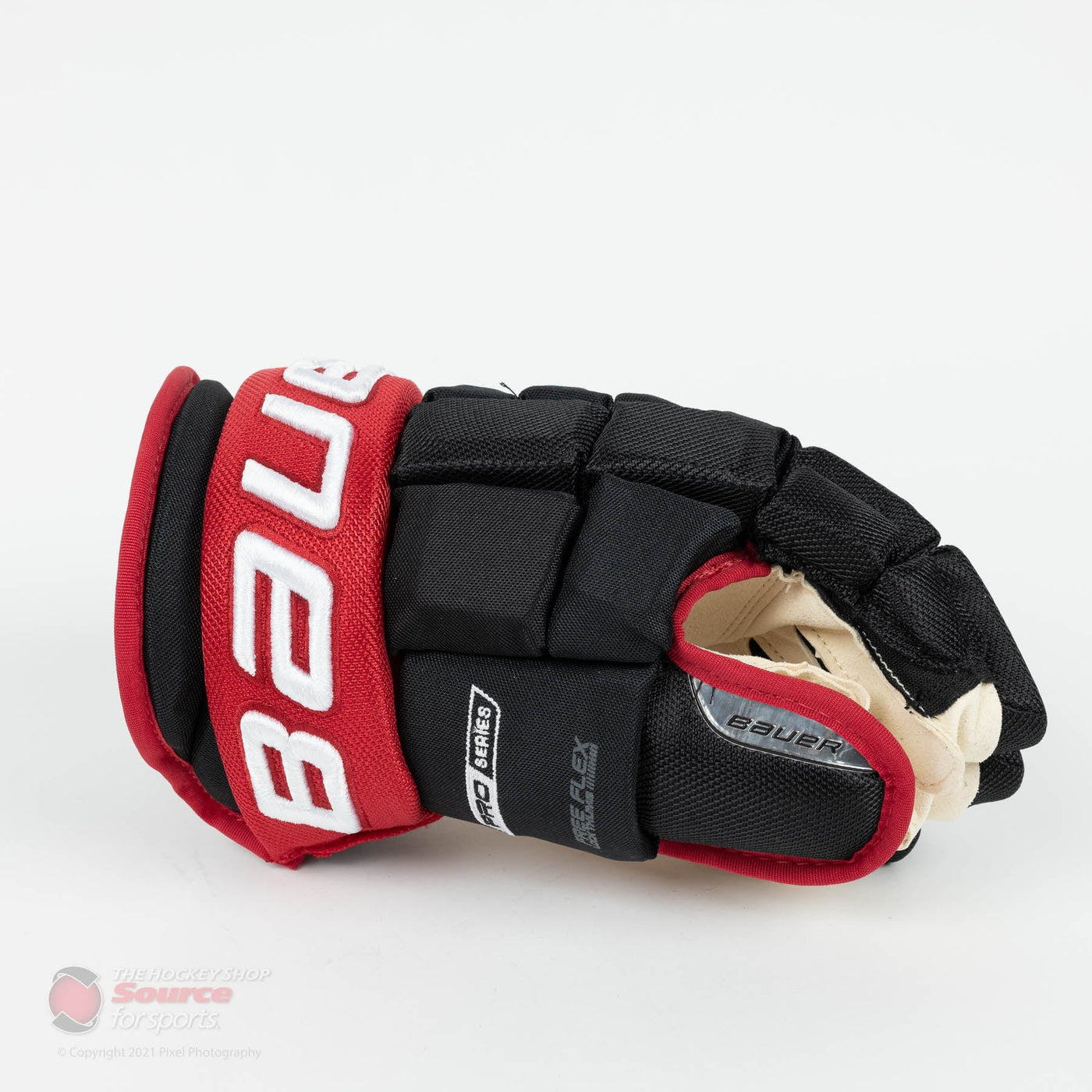 Bauer Pro Series Hockey Gloves - Intermediate - Black/Red - 12.0