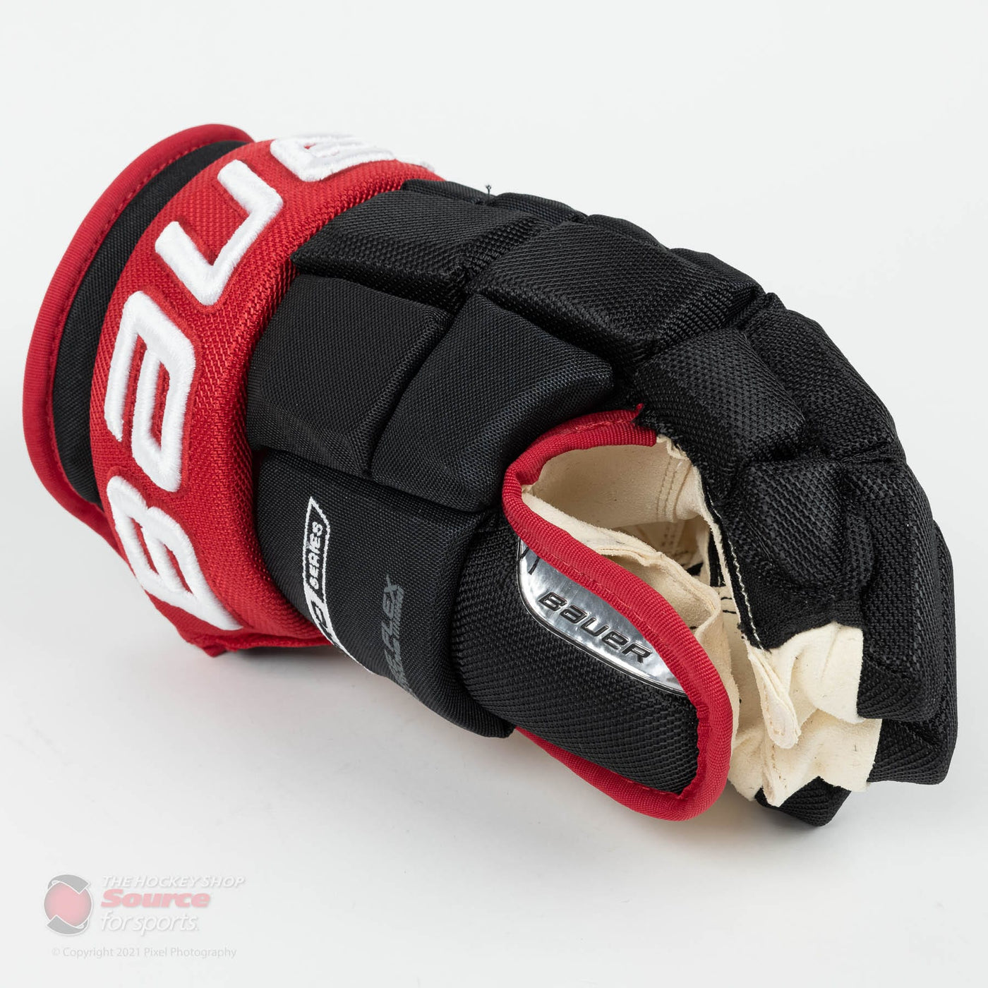 Bauer Pro Series Hockey Gloves - Intermediate - Black/Red - 12.0
