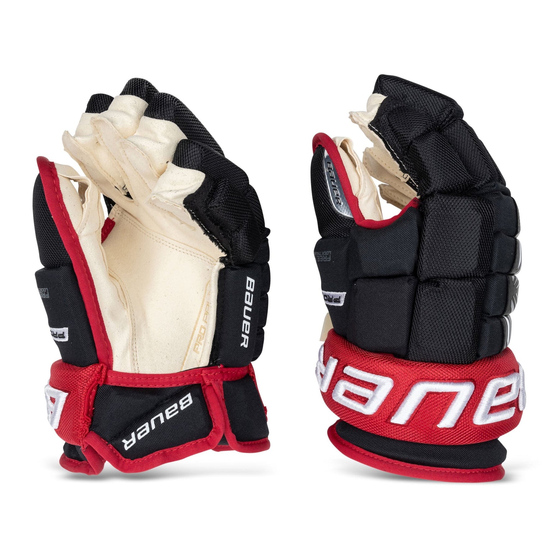 Bauer Pro Series Hockey Gloves - Intermediate - Black/Red - 12.0