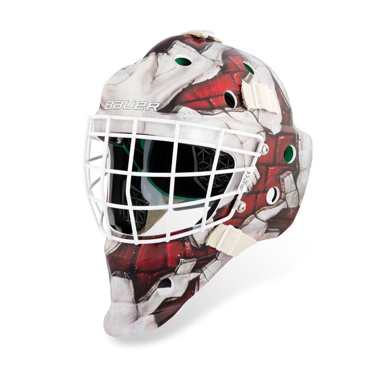 Bauer NME 4 Youth Goalie Mask - Red Wall - The Hockey Shop Source For Sports