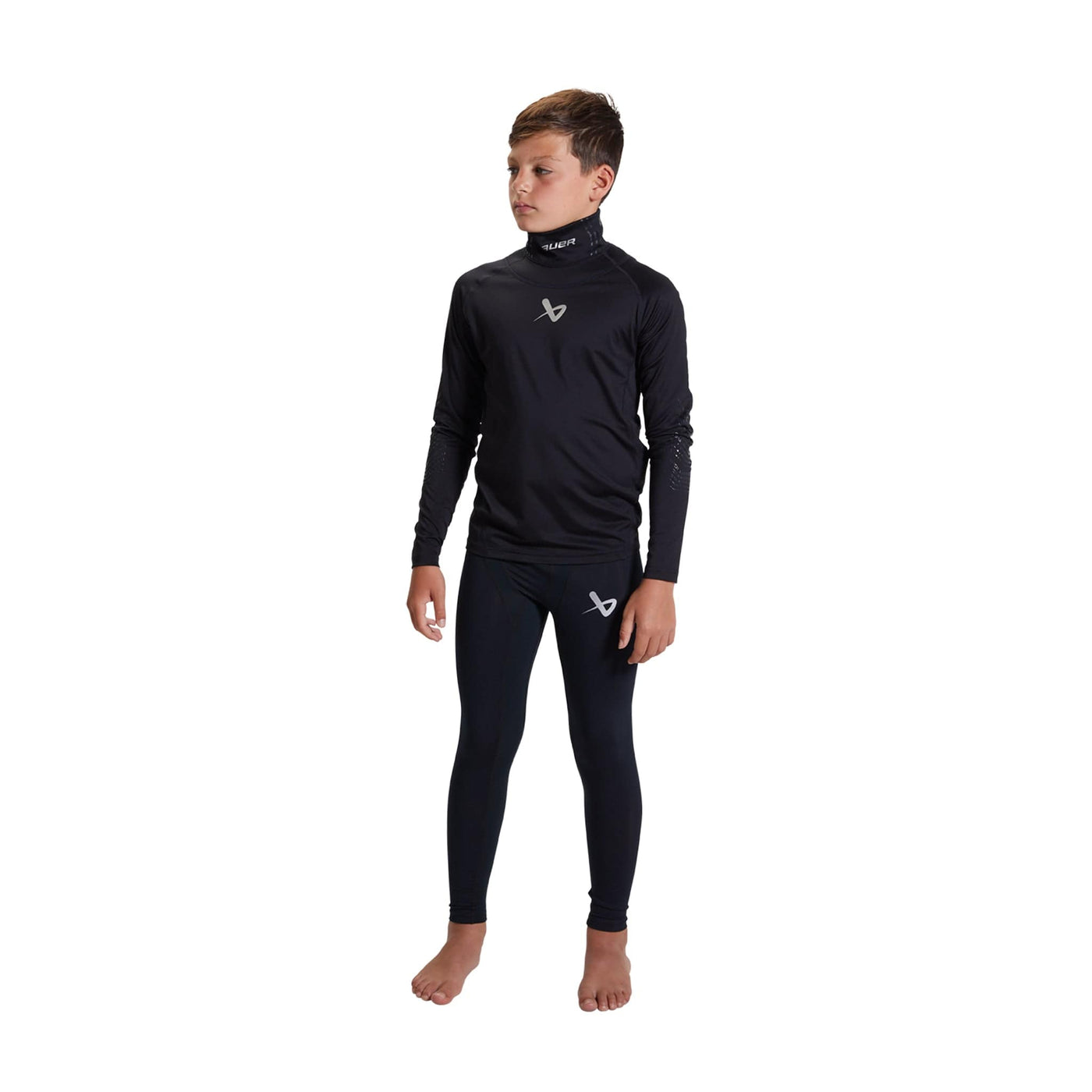 Bauer Pro NeckProtect Longsleeve Junior Neck Guard Shirt - The Hockey Shop Source For Sports