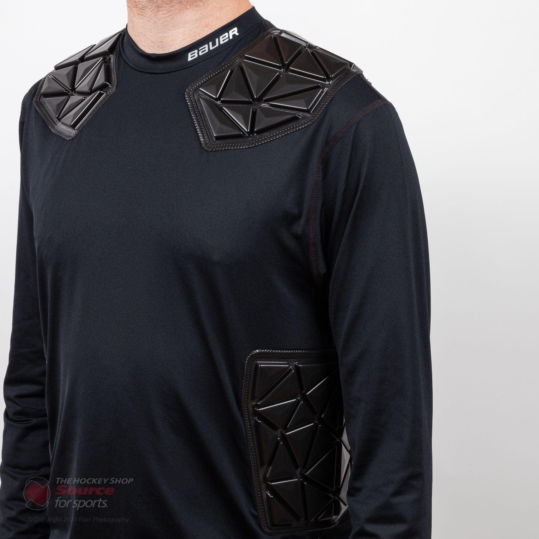 BAUER Elite Padded Neck Protect Long Sleeve Top-Sr