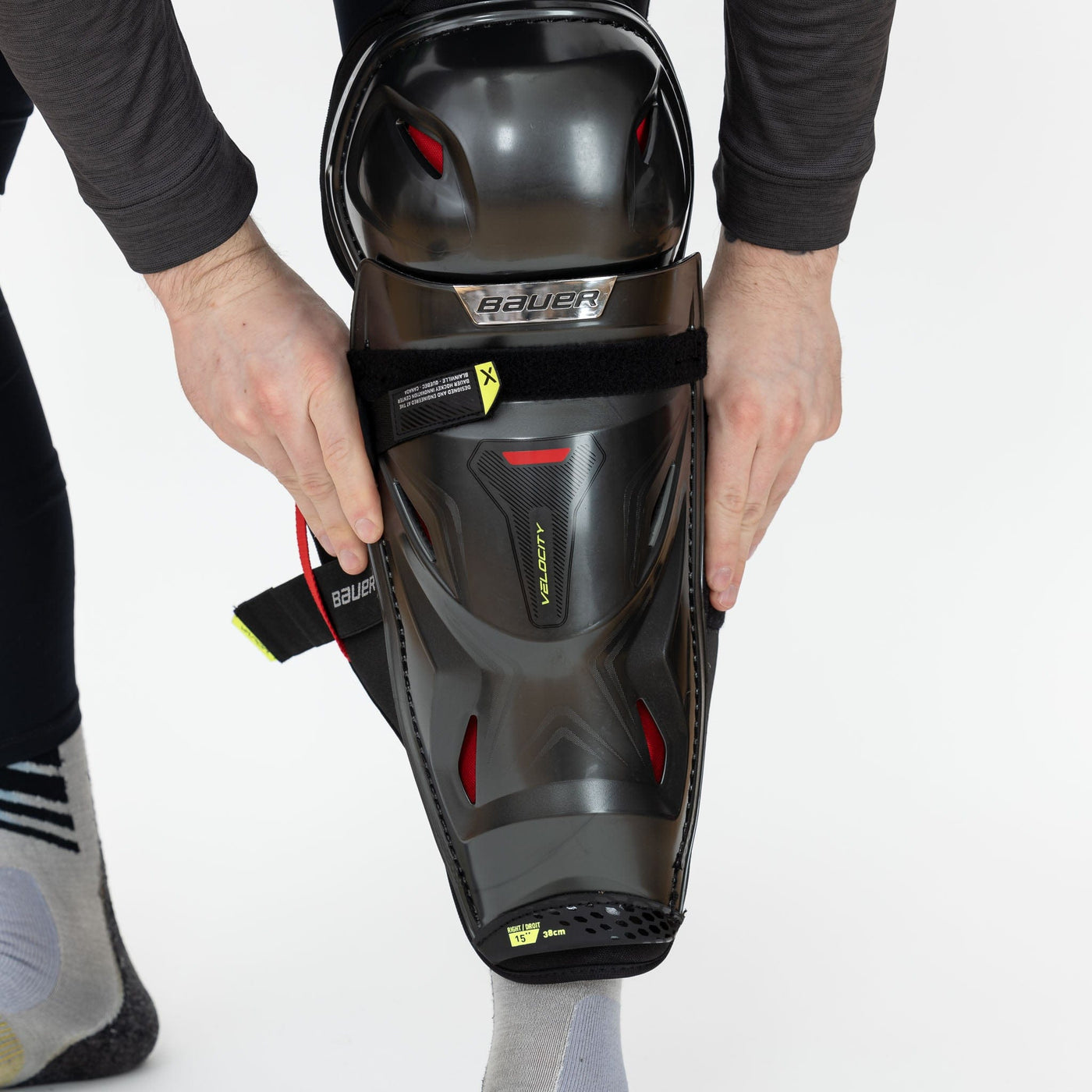 Bauer Vapor Velocity Senior Hockey Shin Guards - The Hockey Shop Source For Sports