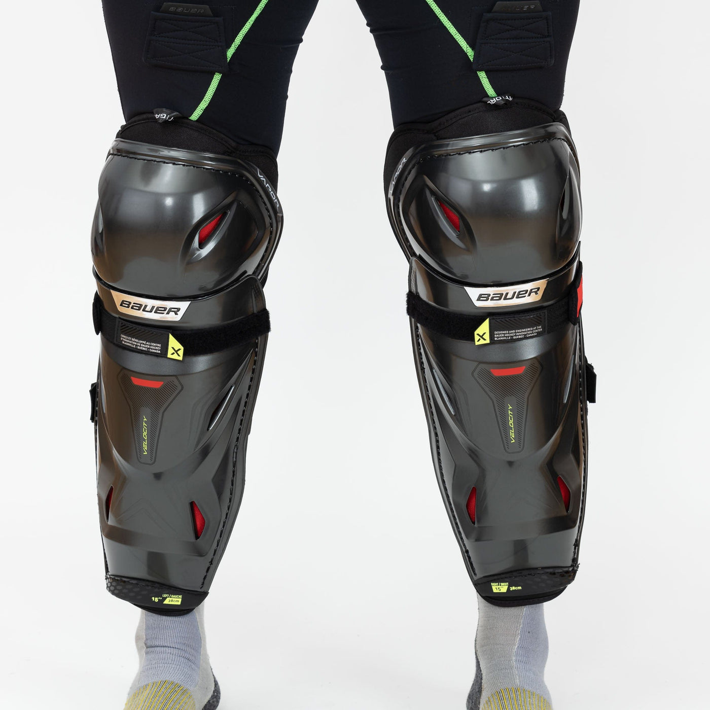 Bauer Vapor Velocity Senior Hockey Shin Guards - The Hockey Shop Source For Sports