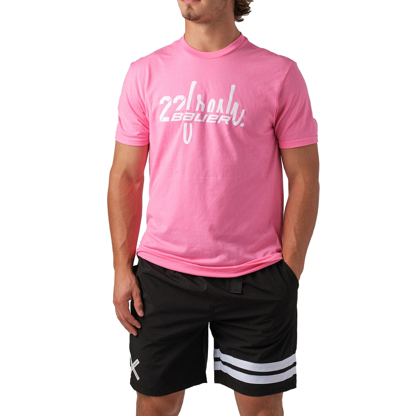 Bauer 22Fresh Pink Collab Shortsleeve Mens Shirt
