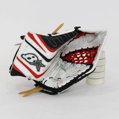 Brian's Full Sets (Demo) Brian's OPTiK Senior Goalie Catcher - Demo B White / Red / Black / Regular - TheHockeyShop