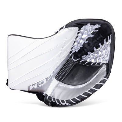 CCM Catchers CCM Extreme Flex E5.5 Senior Goalie Catcher - Source Exclusive White / White / Black / Silver / Regular - TheHockeyShop