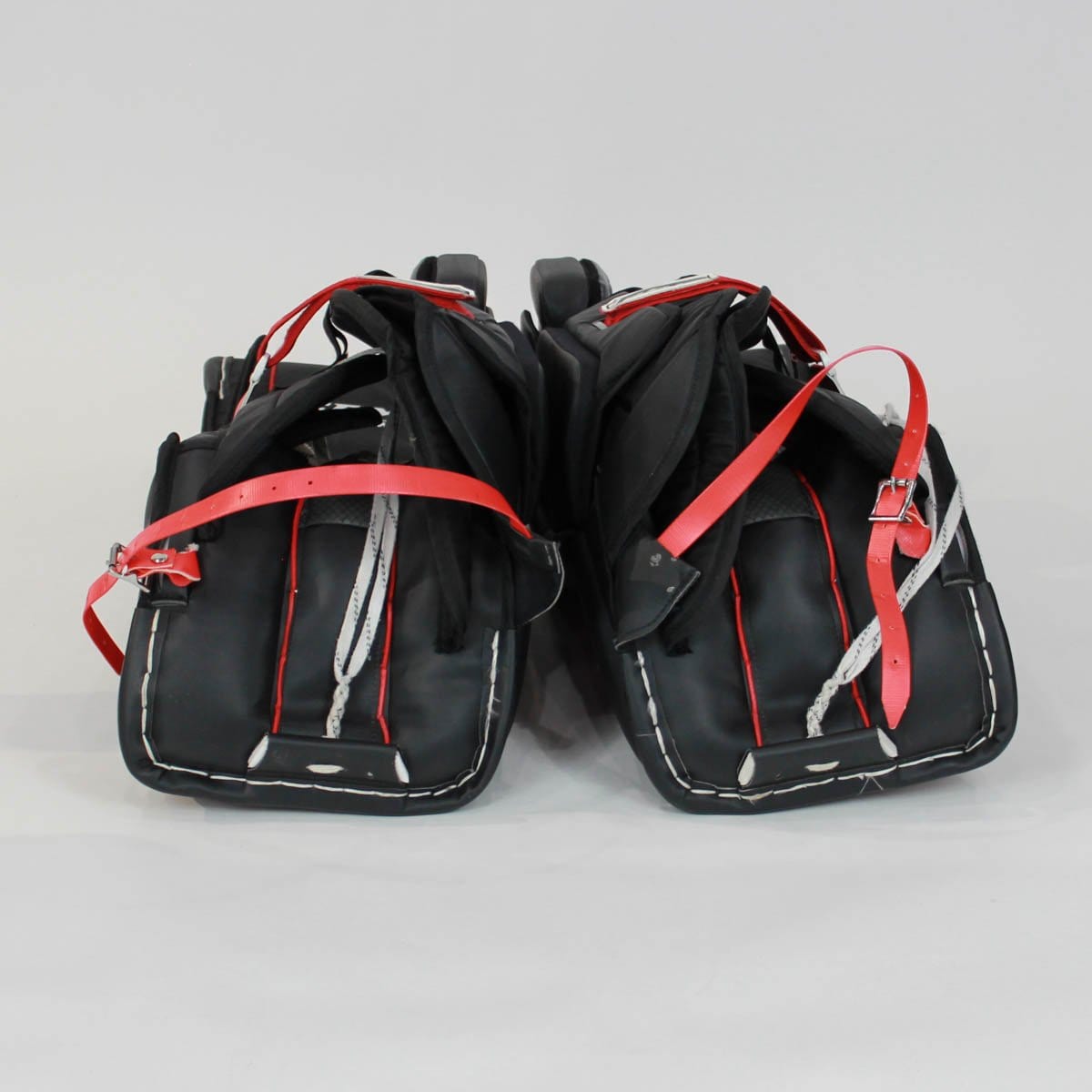 CCM Full Sets (Demo) CCM Premier 2 Pro Senior Goalie Leg Pads - Demo A Black / Red / 35+1 - TheHockeyShop