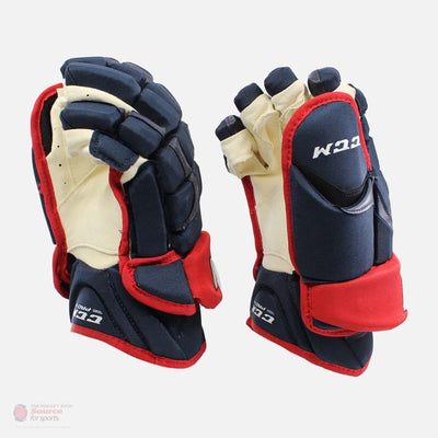 CCM HG12SP Pro Stock Hockey Gloves - Lukas Sedlak - Columbus Blue Jackets