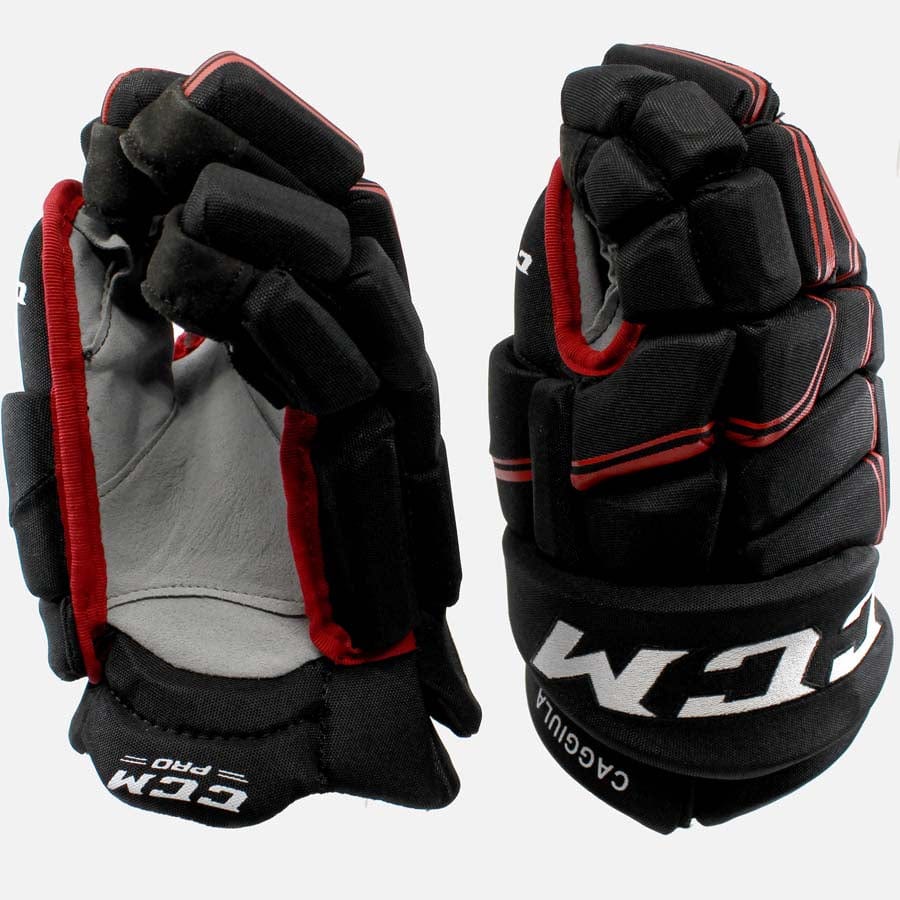 CCM HGQL Pro Stock Hockey Gloves - Drake Caggiula - Chicago Blackhawks