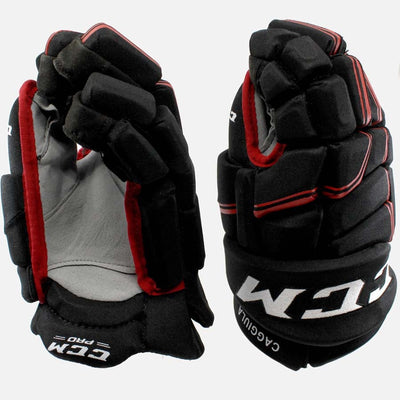 CCM HGQL Pro Stock Hockey Gloves - Drake Caggiula - Chicago Blackhawks