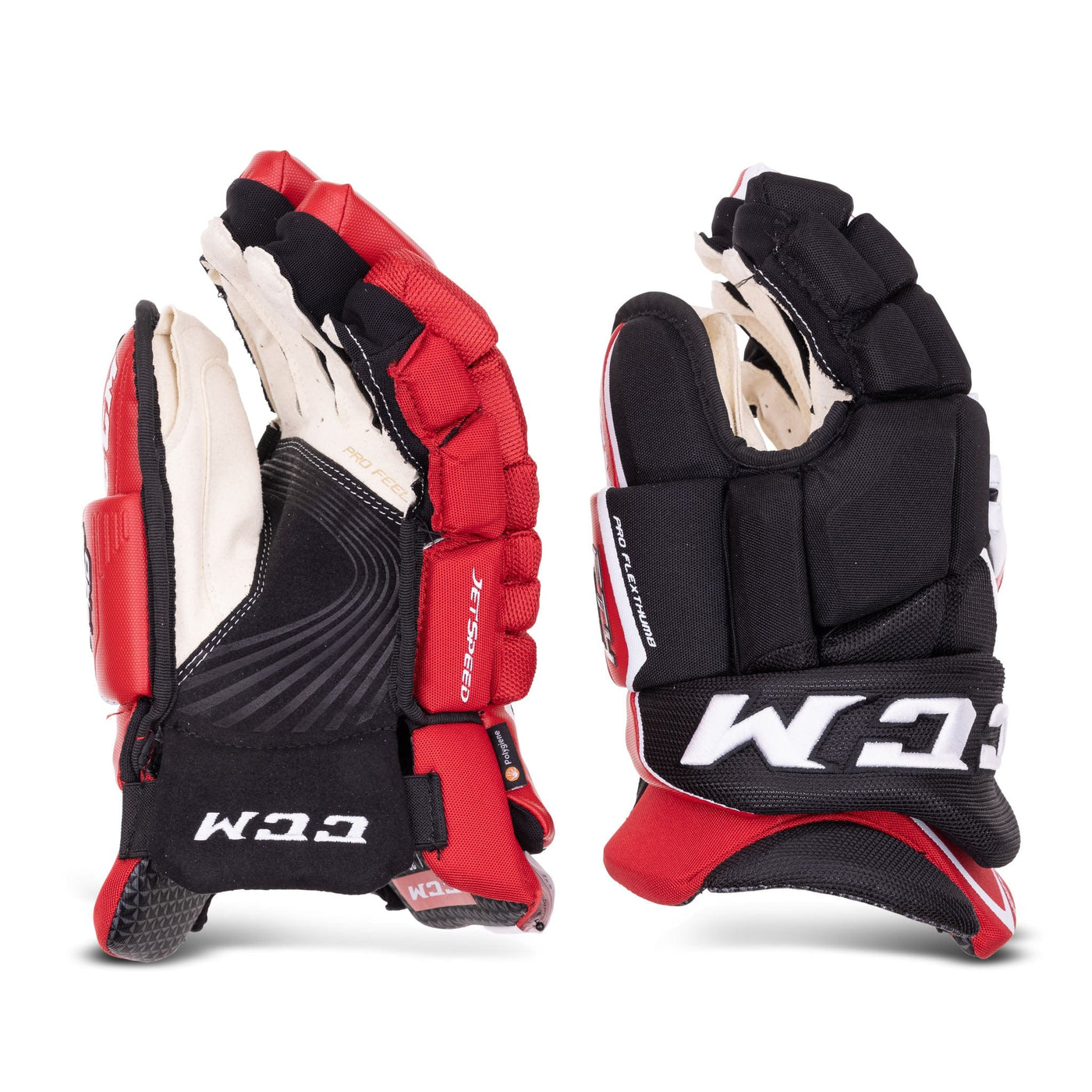 CCM Gloves CCM Jetspeed FT4 Pro Senior Hockey Gloves Black / Red / White / 13" - TheHockeyShop