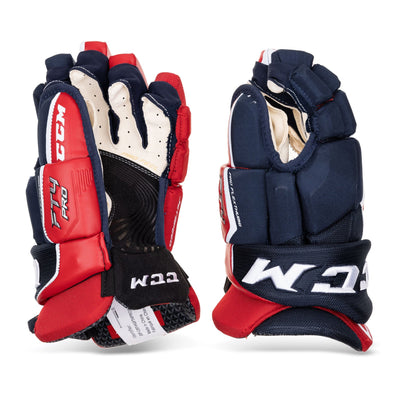 CCM Gloves CCM Jetspeed FT4 Pro Senior Hockey Gloves Navy / Red / White / 13" - TheHockeyShop