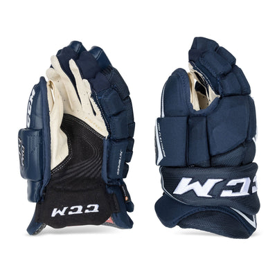 CCM Gloves CCM Jetspeed FT4 Pro Senior Hockey Gloves Navy / White / 13" - TheHockeyShop