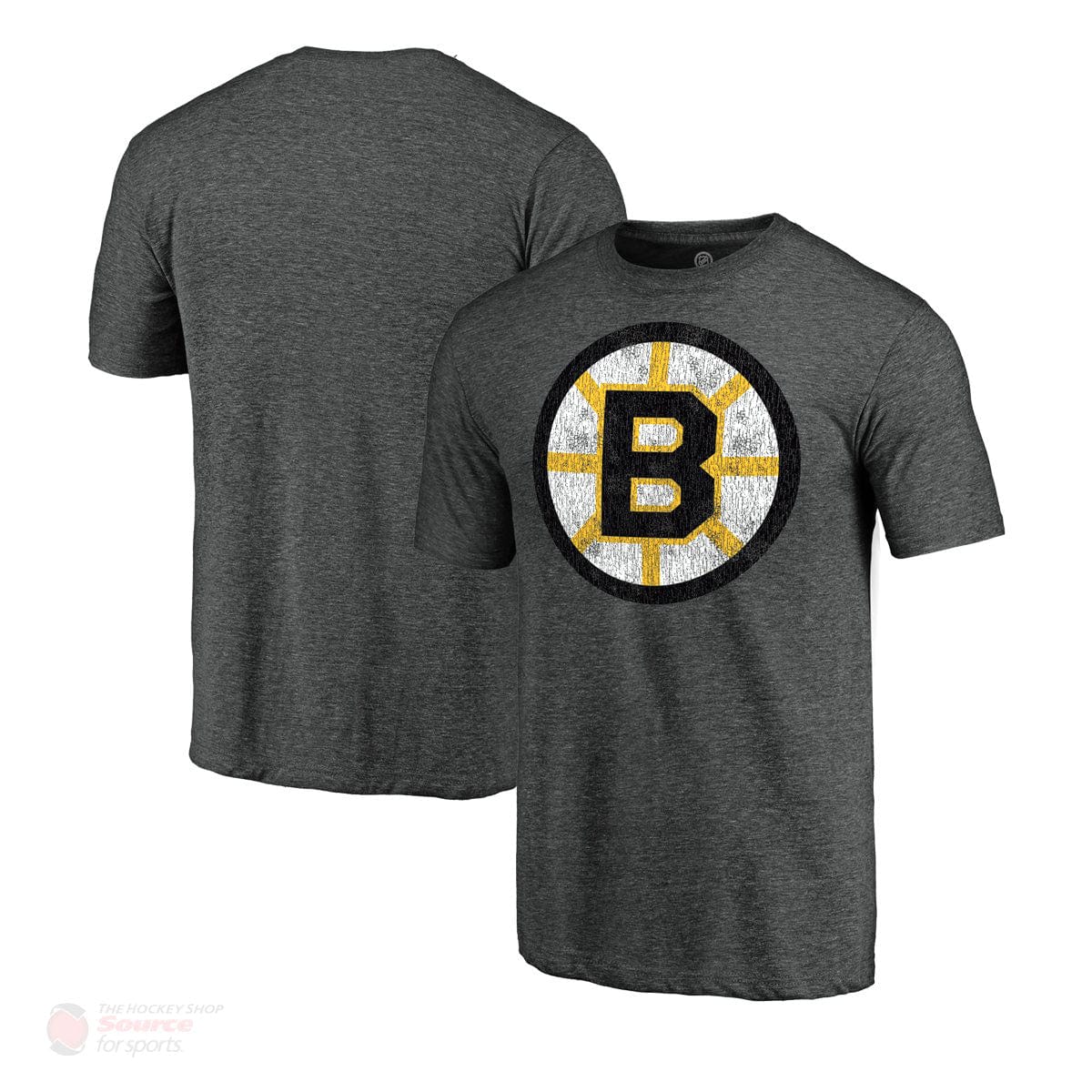 Boston Bruins Fanatics Distressed Vintage Tri-Blend Mens Shirt