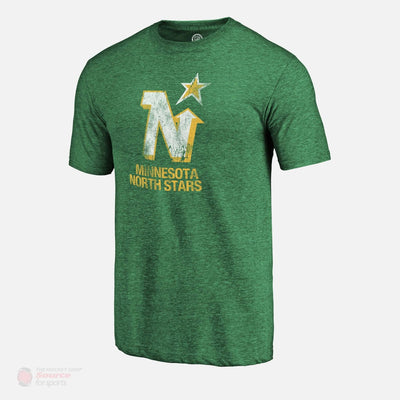 Minnesota North Stars Fanatics Distressed Vintage Tri-Blend Mens Shirt