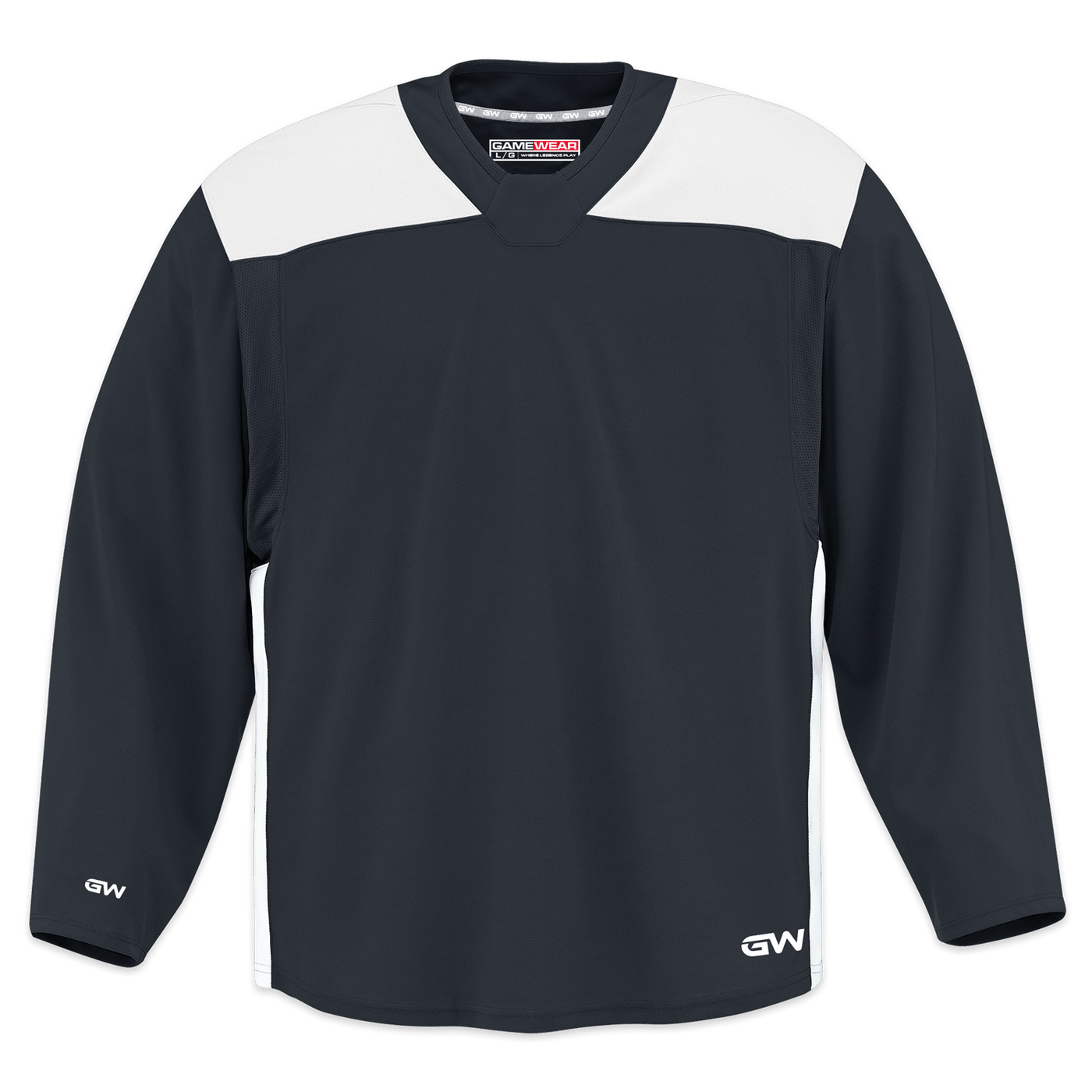 GameWear GW6500 ProLite Series Junior Hockey Practice Jersey - Black / White - The Hockey Shop Source For Sports