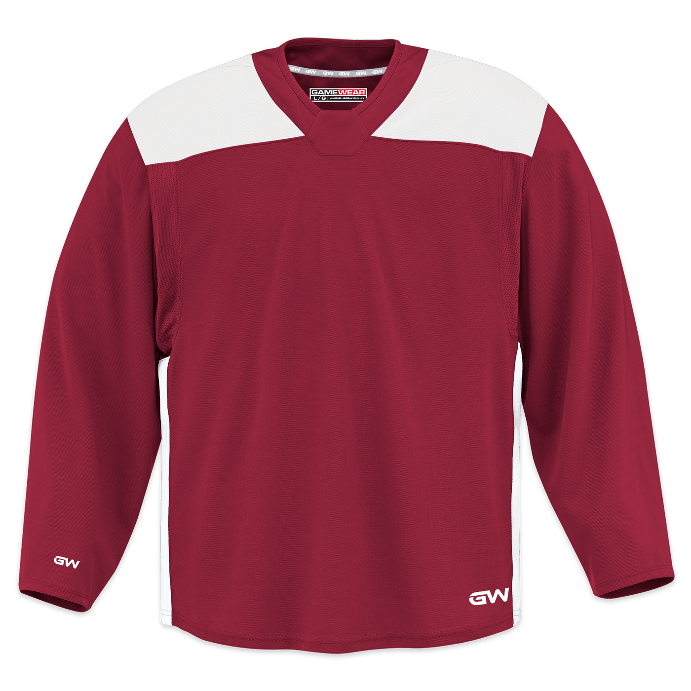GameWear GW6500 ProLite Series Junior Hockey Practice Jersey - Crimson / White - The Hockey Shop Source For Sports