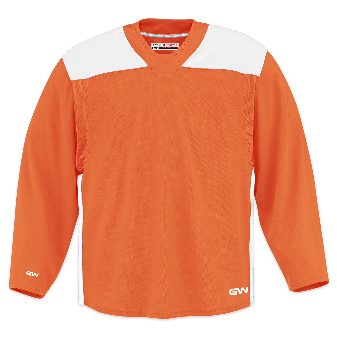 GameWear GW6500 ProLite Series Junior Hockey Practice Jersey - Orange / White - The Hockey Shop Source For Sports