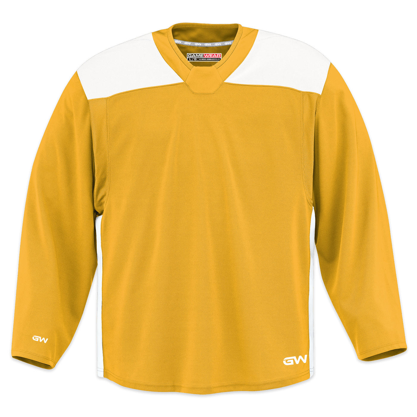 GameWear GW6500 ProLite Series Junior Hockey Practice Jersey - Yellow / White - The Hockey Shop Source For Sports