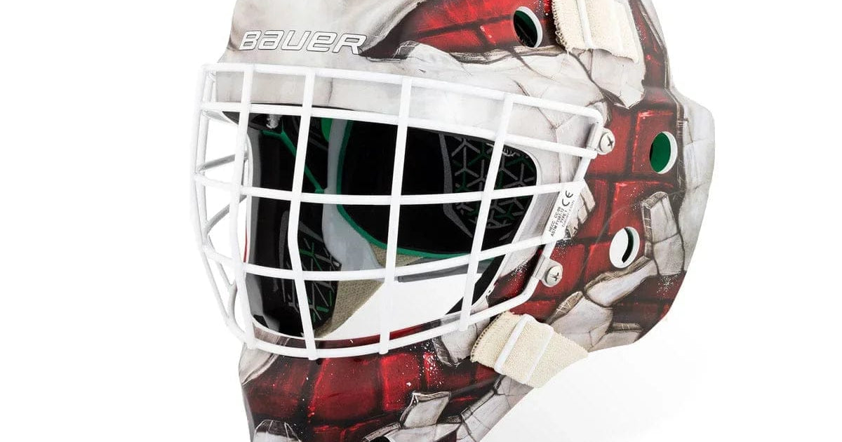 Bauer NME 4 Youth Goalie Mask - Red Wall | TheHockeyShop.com