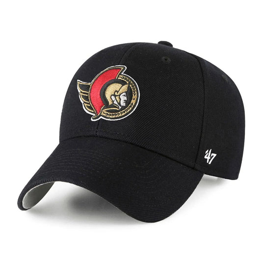 47 Brand NHL Basic MVP Adjustable Hat - Ottawa Senators Black / OSFA - The Hockey Shop