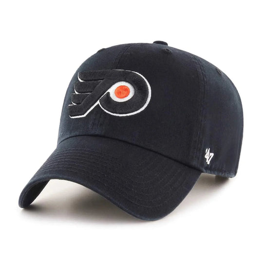 47 Brand NHL Clean Up Adjustable Hat - Philadelphia Flyers Black / OSFM - The Hockey Shop