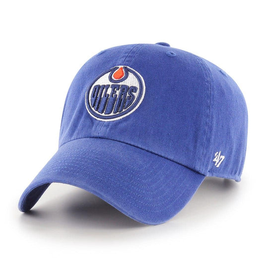 47 Brand NHL Clean Up Adjustable Hat Royal - Edmonton Oilers Royal / OSFM - The Hockey Shop