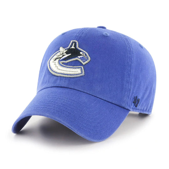 47 Brand NHL Clean Up Adjustable Hat - Vancouver Canucks Royal / OSFM - The Hockey Shop