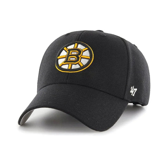 47 Brand NHL MVP Adjustable Hat - Boston Bruins Black / OSFA - The Hockey Shop