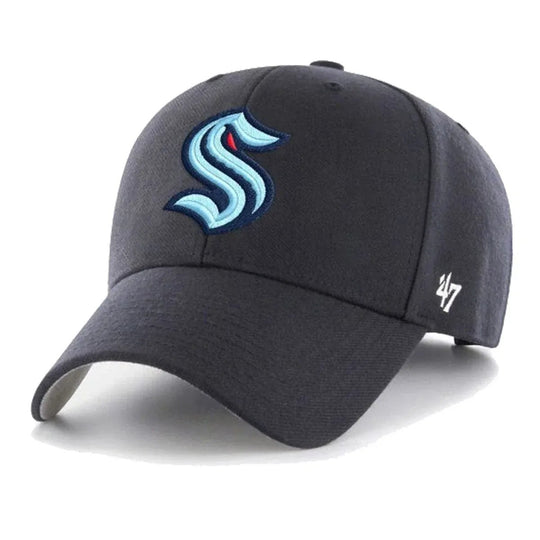 47 Brand NHL MVP Adjustable Hat - Seattle Kraken Black / OSFA - The Hockey Shop