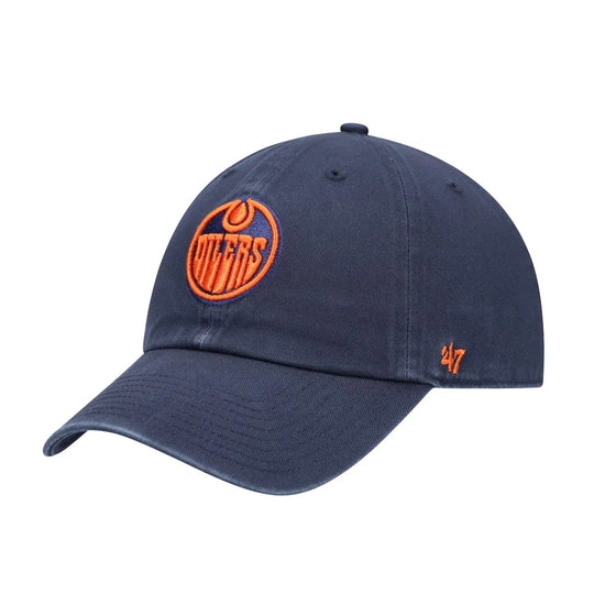 Edmonton Oilers 47 Brand NHL Clean Up Adjustable Hat Navy / OSFA - The Hockey Shop