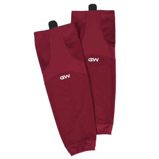 GameWear SK6500 Single Tone Practice Socks - Crimson 22" / Crimson - The Hockey Shop