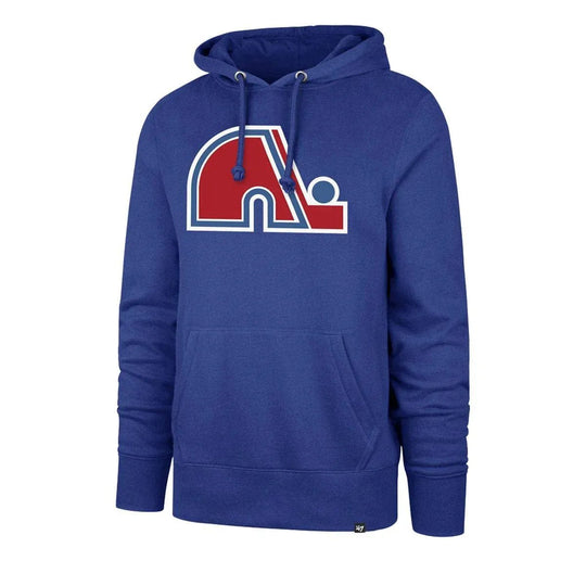 47 Brand Imprint Headline Pullover Mens Hoodie - Quebec Nordiques Blue / M - The Hockey Shop