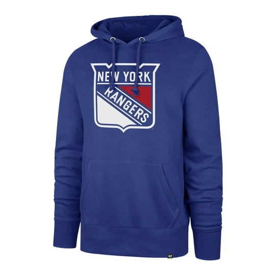 47 Brand Imprint Headline Pullover Mens Hoody - New York Rangers Blue / M - The Hockey Shop