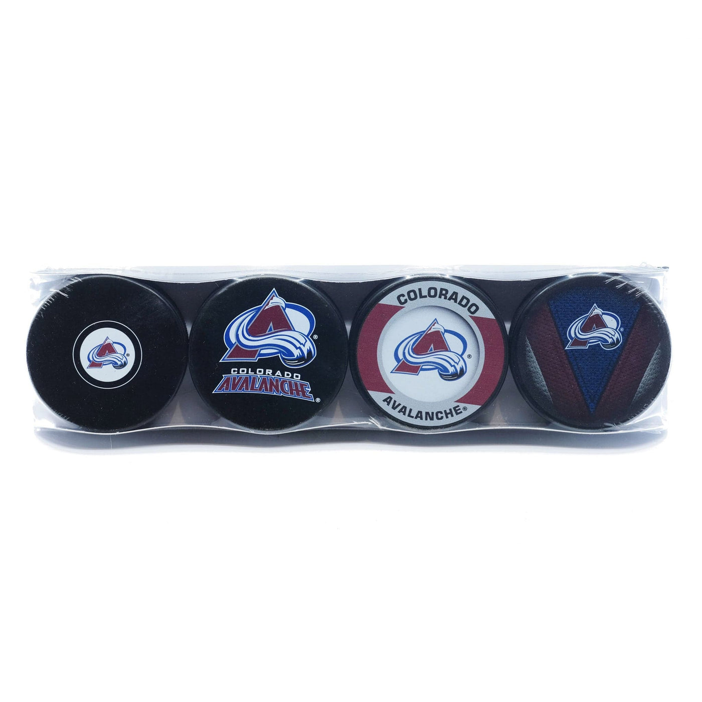 Colorado Avalanche Inglasco NHL Logo Hockey Puck (4 Pack) - The Hockey Shop Source For Sports