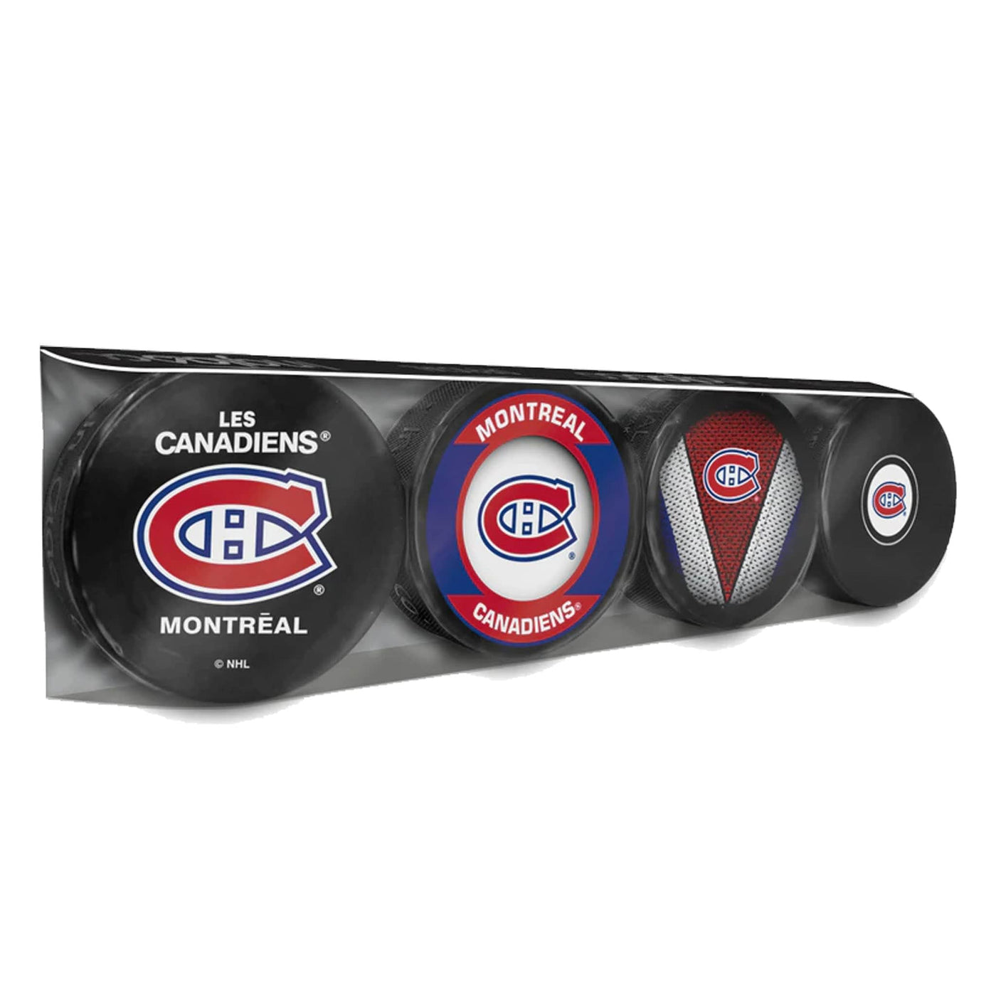 Montreal Canadiens Inglasco NHL Logo Hockey Puck (4 Pack) - The Hockey Shop Source For Sports