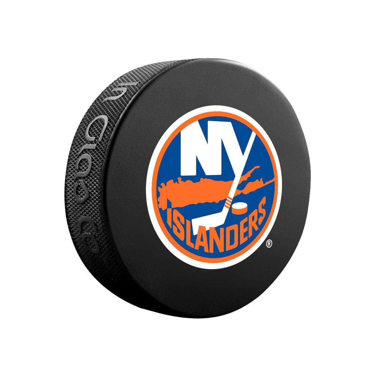 New York Islanders Inglasco NHL Basic Logo Hockey Puck - The Hockey Shop Source For Sports