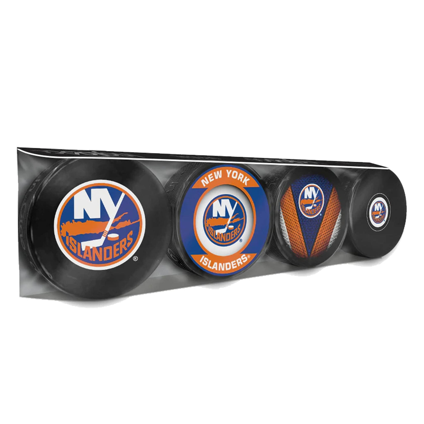 New York Islanders Inglasco NHL Logo Hockey Puck (4 Pack) - The Hockey Shop Source For Sports