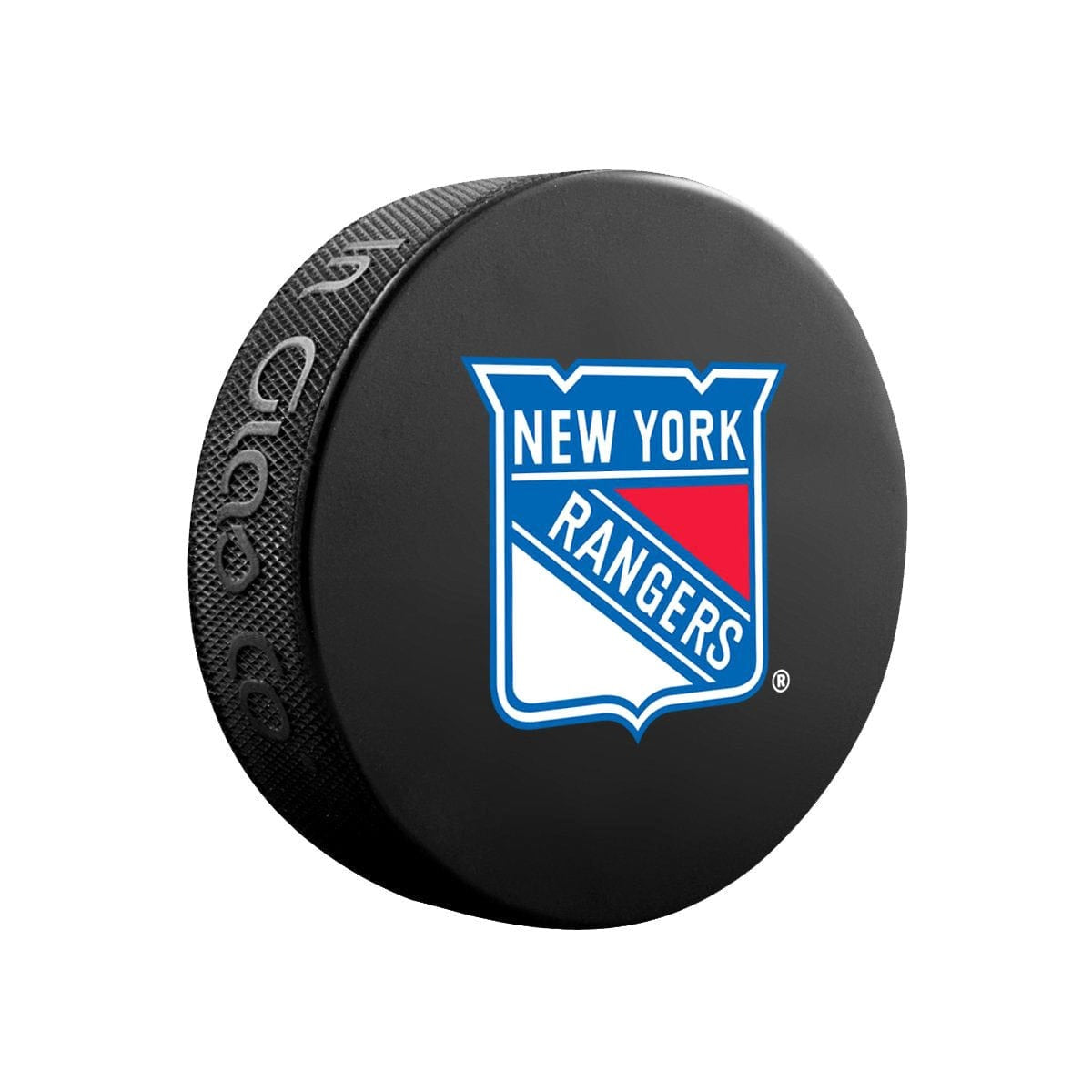 New York Rangers Inglasco NHL Basic Logo Hockey Puck - The Hockey Shop Source For Sports