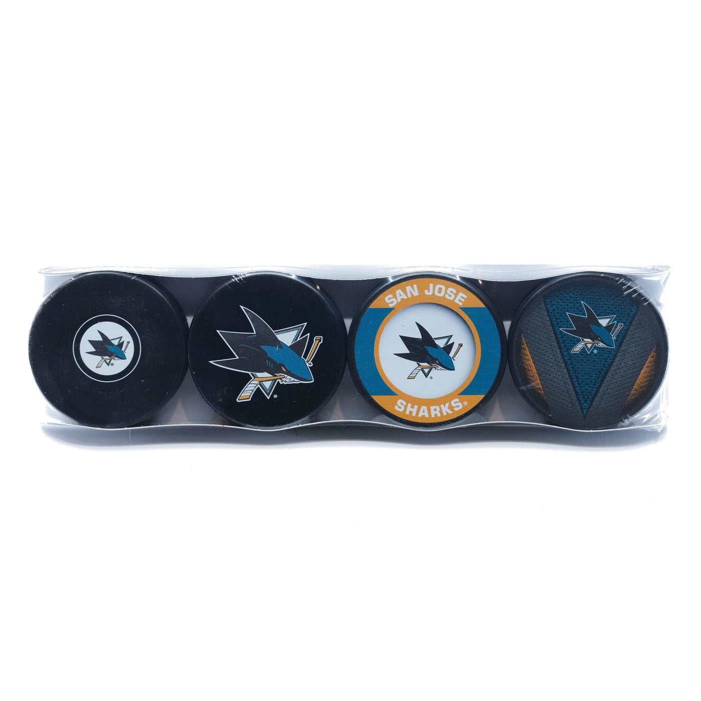 San Jose Sharks Inglasco NHL Logo Hockey Puck (4 Pack) - The Hockey Shop Source For Sports