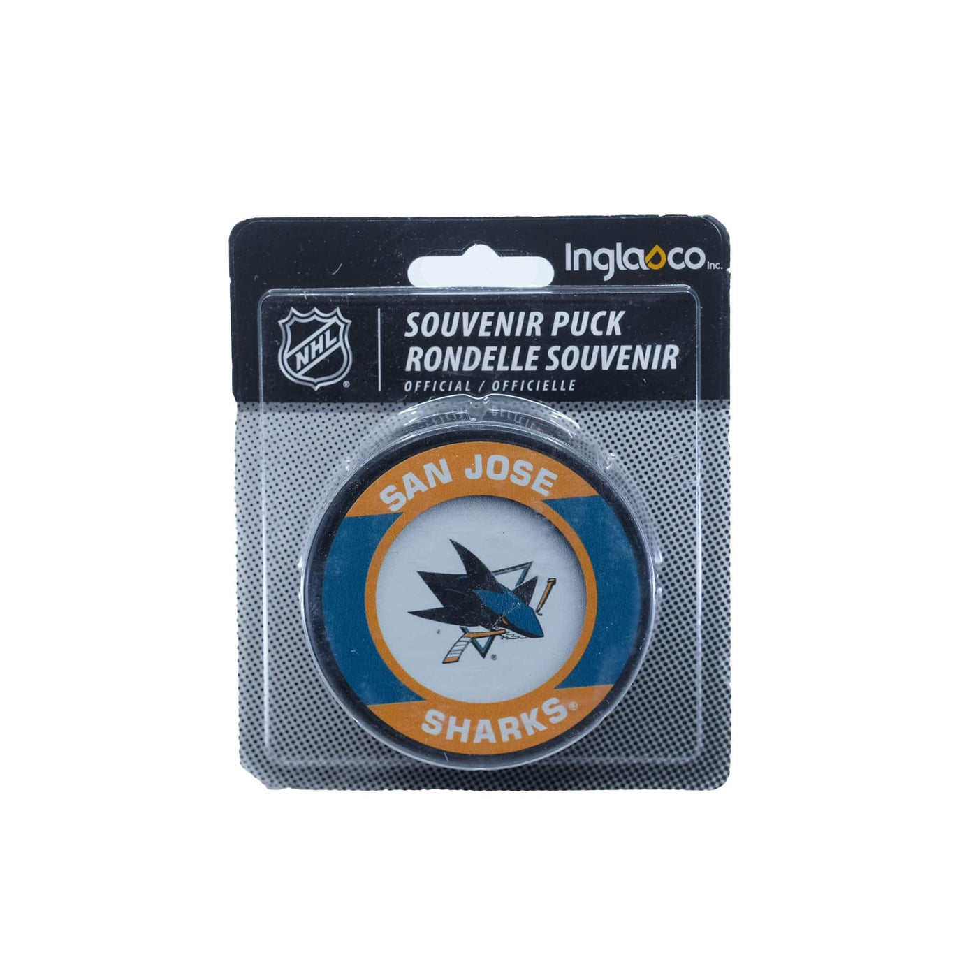 San Jose Sharks Inglasco NHL Retro Logo Hockey Puck - The Hockey Shop Source For Sports