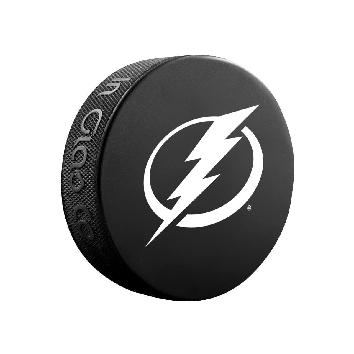 Tampa Bay Lightning Inglasco NHL Basic Logo Hockey Puck - The Hockey Shop Source For Sports