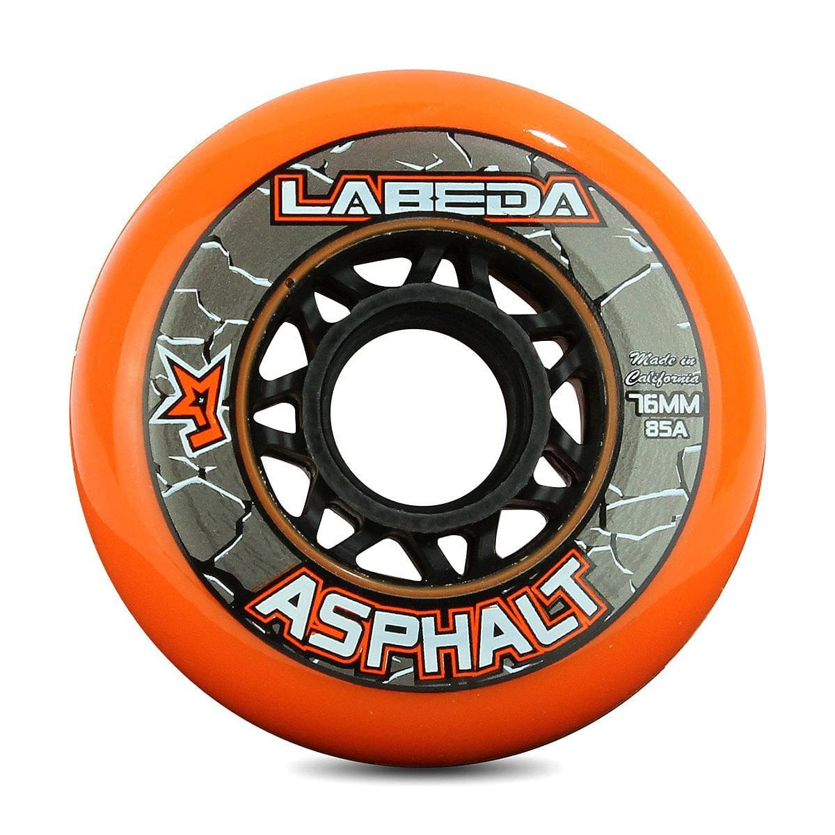 Labeda Gripper Asphalt Roller Hockey Wheels - Orange (85A)
