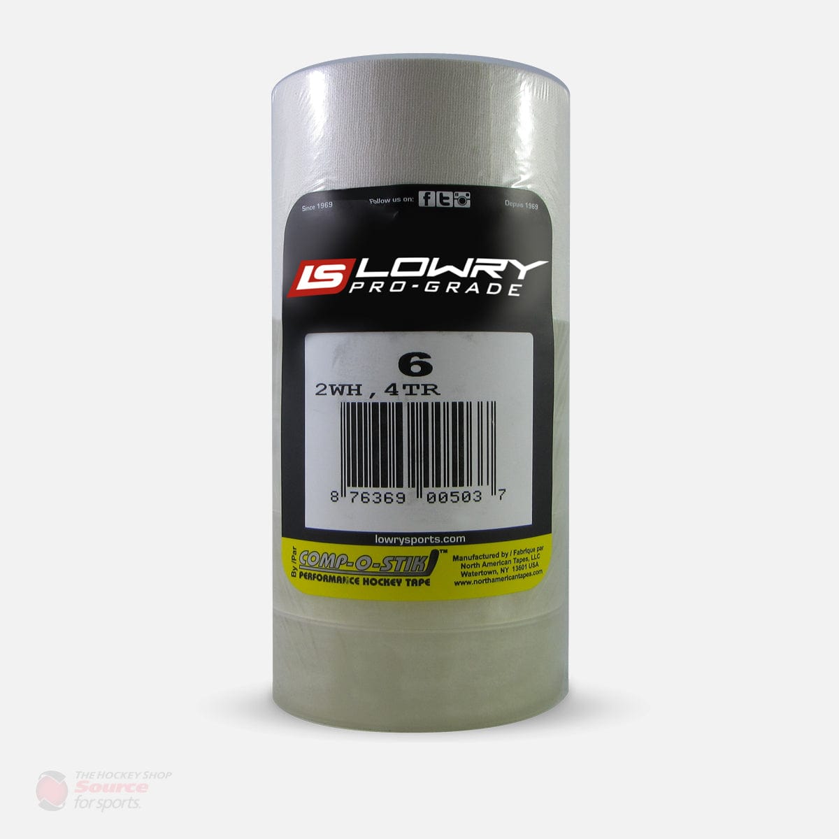 Lowry Sports Hockey Tape Mix Pack - 2 White & 4 Sock